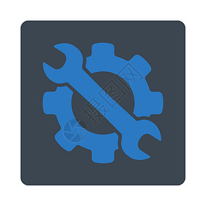 齿轮图服务图标蓝色车轮维修扳手工业硬件工具控制机械齿轮背景