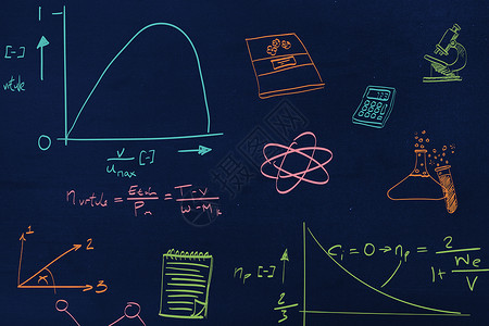 数学和科学涂鸦综合图象数字计算机公式几何学绘图方程蓝色手绘记事本海军背景图片