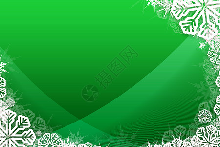 圣诞节的雪片框架计算机雪花喜庆绿色时候假期绘图插图庆典背景图片