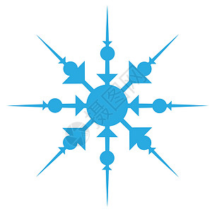 数字化蓝色蓝雪花设计绘图计算机雪花水晶插图背景图片