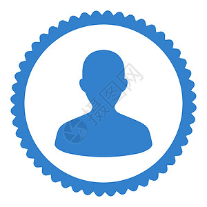 情感类型公众号头图用户平板钴彩色圆面邮票图标背景
