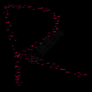 雅马哈r1鸟类形成在R红色字母黑色动物蝙蝠背景编队飞行插图背景
