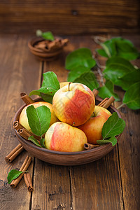 苹果叶子水果果汁收成肉桂篮子营养饮食食物乡村高清图片