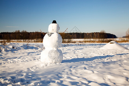 边框素材冬天高雪人工艺微笑帽子边框礼帽喜悦手工幸福高帽雪花背景