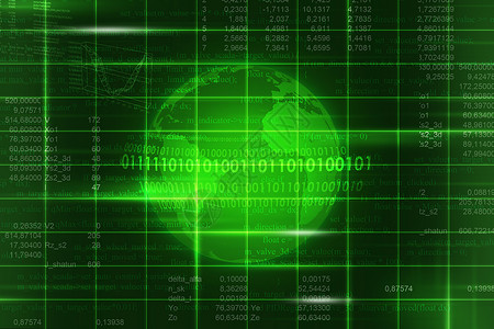 地球与数字背景摘要和数目矩阵大洲背景图片