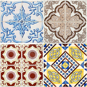 陶瓷抽象图案复古瓷砖建筑制品石膏水泥陶瓷背景