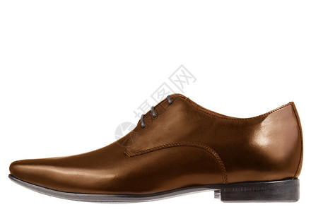 单褐色正规皮鞋高清图片