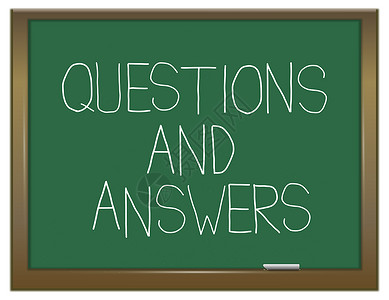 问题与答案16 问答概念 a 问题和答案的概念质疑解决方案研究插图解答黑板教育查询知识绿色背景