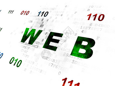 网站首页背景Web 开发概念 Web 上数字背景像素化交通绿色技术展示灰色网络监视器引擎数据背景