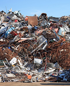 废料场的详情贸易商废铁回收废金属金属垃圾场背景图片