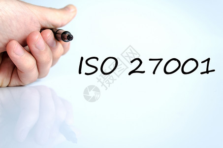 iso9001认证Iso 27001 文本概念男人商业保修人士服务按钮标准员工公司控制背景