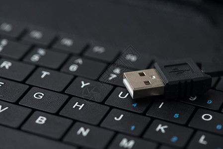 USB 计算机键盘按钮部分数字沟通配饰个人黑色钥匙电缆技术背景图片