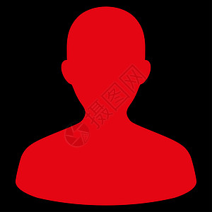 红色头图用户平面红颜色图标背景角色员工男生字形数字丈夫男人顾客性格背景