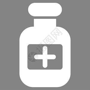 药店图标药瓶图标医疗饮料工具抗生素字形白色背景化学品小瓶药店背景