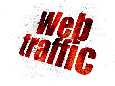 网站流量Web 开发概念 Web 流量在数字背景上服务器白色引擎编程展示浏览器数据红色软件格式背景