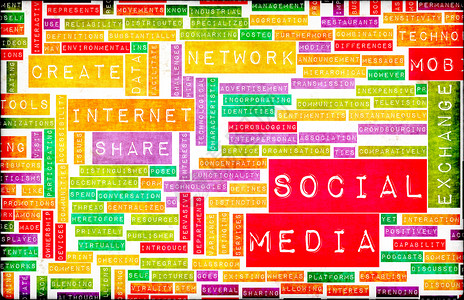 媒体推介会社交媒体机动性网络训练社区服务知识网站朋友们技术营销背景