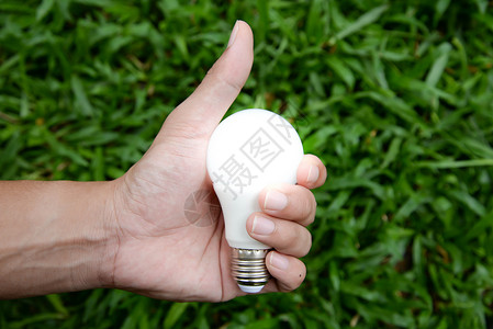 LED Bulb 照明节省照明技术创造力想法概念创新力量站立活力白色荧光发明背景图片