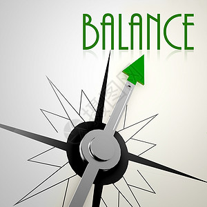 绿色罗盘上的平衡背景图片