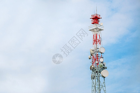 通讯塔电讯网络技术车站电磁收音机天空工业中继器空格处背景图片