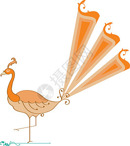 孔雀PNG孔雀手笔羽毛艺术书法夹子野生动物曲线库存插图尾巴动物设计图片