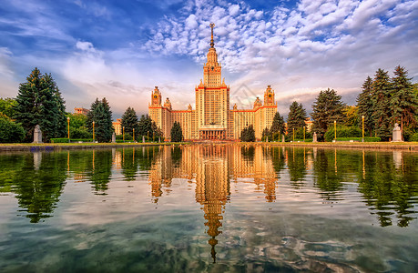 莫斯科国立大学大楼 俄罗斯联邦高清图片