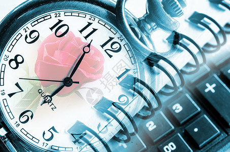 玫瑰指针素材商业时间概念计时器文档日历数学计算器会计玫瑰指针配件按钮背景