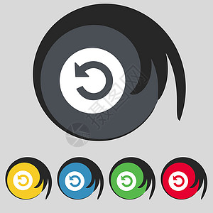 QQ企鹅图标图标 五个有色按钮上的符号用户图表团体导航车削控制信息群件纺纱路标背景