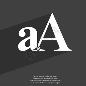 信小呆宽度字体 aA 图标符号符号 Flat 现代网络设计 有长阴影和文字空间背景