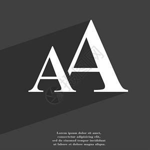 信小呆宽度字体 AA 图标符号符号 Flat 现代网络设计 有长阴影和文字空间背景