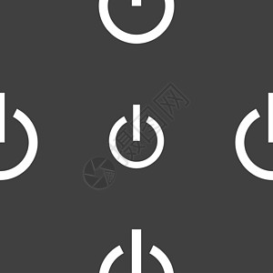 水电图标电源图标符号 灰色背景上的无缝图案插图电子收费互联网网络活力植物房子控制力量背景