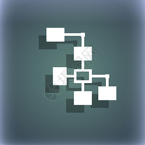 二维码收款界面本地网络图标符号 在蓝色绿色的抽象背景上 有阴影和文字空间背景
