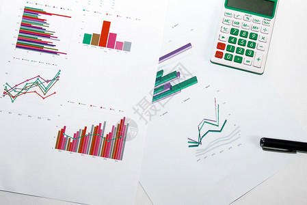 商务图表投资计算器商业报告利润营销市场库存文档年度背景图片