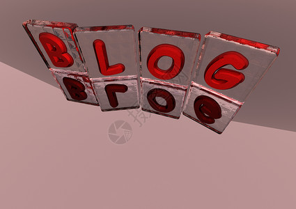 BLOG 字词由区块制成金属展示字母乐趣日记作者网络商业电脑艺术背景图片