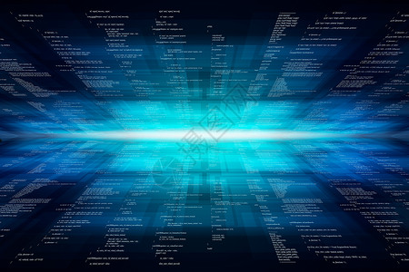 数字生成的图像现代技术屏幕安全数据银行业数字代码商业蓝色编程横幅几何学背景