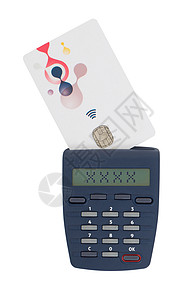 阅读银行卡的读卡员电子商务电脑安全电子笔记本网络键盘卡片店铺银行业背景图片