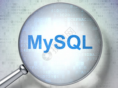 mysql带光学玻璃的软件概念 MySQL应用程序数据库表格数字备份防火墙电子脚本镜片背景背景