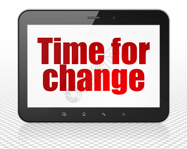 时间的变化时间概念 显示显示时有时间变化的平板 Pc 计算机背景