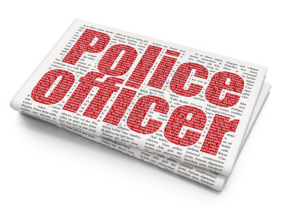 法律概念 关于报纸背景的警官背景图片
