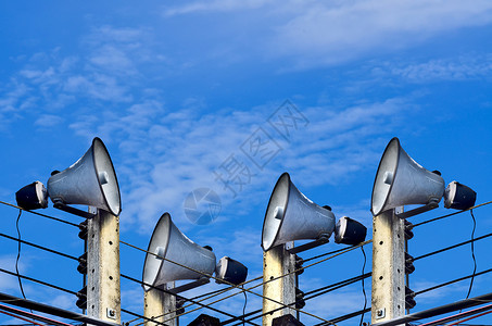 喇角议长民众噪音嗓音电子扬声器喇叭白色音乐背景图片