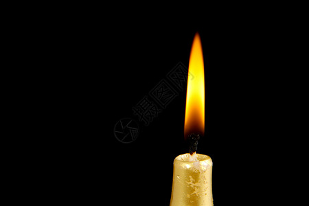蜡烛黑色烧伤黄色背景背景图片
