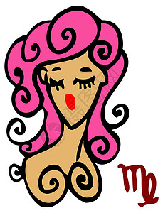 十二生肖 图标-virgio 美女 女孩符号背景图片