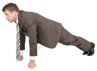 做拳头俯卧撑的商务人士老板套装人士男性商务银行金融通勤者背景图片
