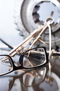 光谱和工具金属齿轮教育车轮工厂职业眼镜车辆商业地点背景图片