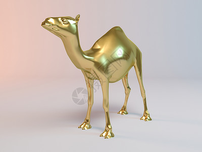 金色形状金色的 3d 动物来了勋章生活眼睛奢华反射捕食者工作室骆驼荒野标签背景