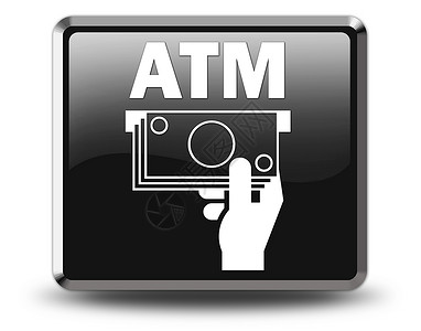 图标银行图标 按钮 立方图自动取款机纽扣卡片文字象形信用卡银行家插图贴纸银行业交易背景