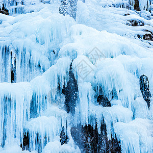 蓝色水晶冰瀑布蓝色冰柱冻瀑布墙纸冻结季节水晶窗户液体冰川岩石天气玻璃背景