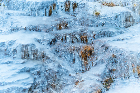 蓝色水晶冰瀑布蓝色冰柱冻瀑布冻结墙纸洞穴液体冰川季节天气水晶窗户岩石背景