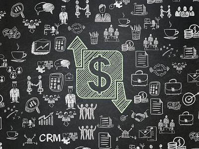 学校董事会背景下的财务概念财务成就绘画货币公司战略市场交易项目伙伴黑板背景图片