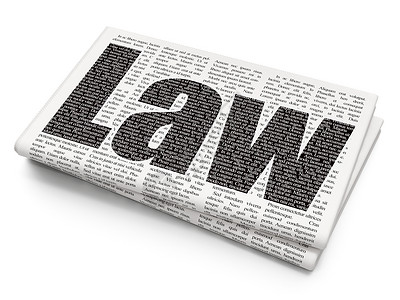 报纸背景上的法律概念法保卫防御律师财产通讯保险阅读知识分子判决书犯罪背景图片