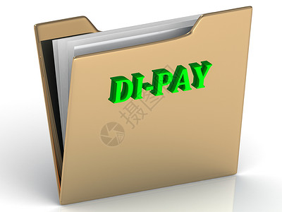 DI-PAY- 金色折页上的亮色字母背景图片